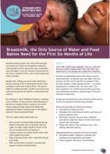 Breastmilk, the Only Source of Water and Food Babies Need for the First Six Months of Life