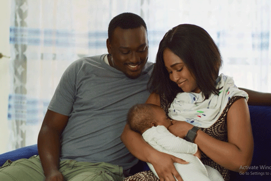 Nigeria couple with baby